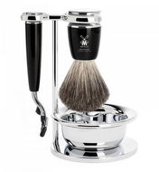 Mühle Rytmo Black Pure Badger Mach3 4dílná - Dárková sada