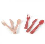 Dantoy Tiny Bio Cutlery Nude/Red 2 pcs 0 m+ - Children's Cutlery