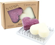 Natava dárková kazeta srdce /šampon 95 g + balzám 85 g + keramická mýdlenka/ - Cosmetic Set