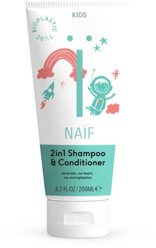 NAIF Baby shampoo and conditioner 2in1 for easy detangling 200 ml - Children's Shampoo - Main image