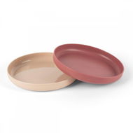 Dantoy Tiny Bio talíře Nude / Red 2 ks 0 m+ - Dětský talíř