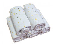 PREM INTERNACIONAL Pleny 70 × 70 cm Kapky žlutohnědé 5 ks - Látkové pleny