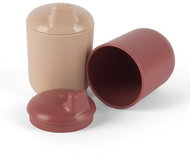 Dantoy Tiny Bio cups with lid nude / red 2 pcs 0 m + - Baby cup