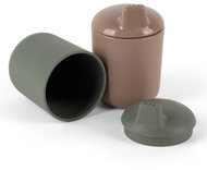 Dantoy Tiny Bio cups with lid olive / mocca 2 pcs 0 m + - Baby cup