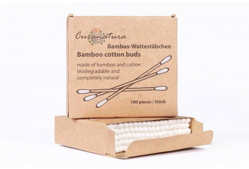 Caranatura Bamboo cotton buds, 100 pcs - Cotton Swabs  - Main image