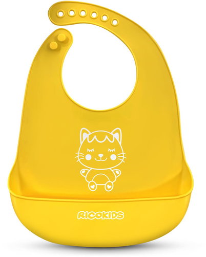 Ricokids Silicone bib yellow - Bib - Main image