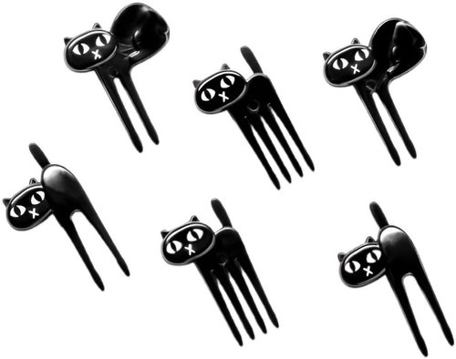 Alum Party skewer Cats - black cats - Wooden Skewers - Main image