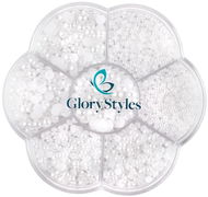 GloryStyles Dekorační perly - bílé - Zdobení na nehty