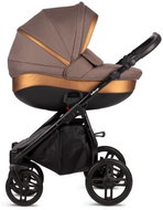 Bo Jungle Combination Stroller B-STROLLY Brown Goldy Shades - Baby Buggy