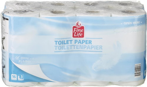 Fine Life Toilet paper 3 ply, 16 pcs - Toilet Paper - Main image