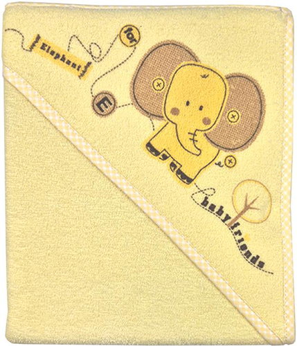 Marini Printed thermo bag 80 × 80 cm, yellow - Children's Bath Towel - Main image