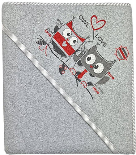 Marini Printed thermo bag 80 × 80 cm, grey - Children's Bath Towel - Main image