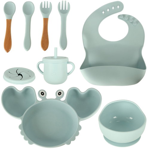 KIK KX4526 Silicone cookware set for children, blue - Children's Dining Set - Main image