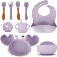 KIK KX4526 Silicone dish set for children, purple - Children's Dining Set