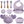 Dish set for children, purple