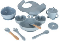 KIK KX4526 Silicone dishware set for children 9 pcs, light blue - Children's Dining Set