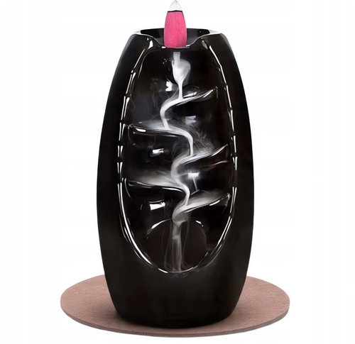 Ruhhy Ceramic aromatherapy waterfall, black - Aroma Lamp - Main image