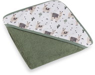 PETITE&MARS Bamboo towel 100 × 100 cm with hood Loulou Lama Vibes - Children's Bath Towel