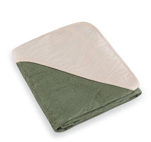 PETITE&MARS Bamboo towel 100 × 100 cm with hood Loulou Botanic Tones - Children's Bath Towel - Main image