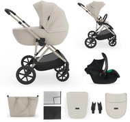 KINDERKRAFT 3in1 combination stroller Prime 3 Sand Dune - Baby Buggy
