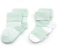 Sassy Stay-on-Socks 6-12 m 2 pairs Mint Stripes - Socks