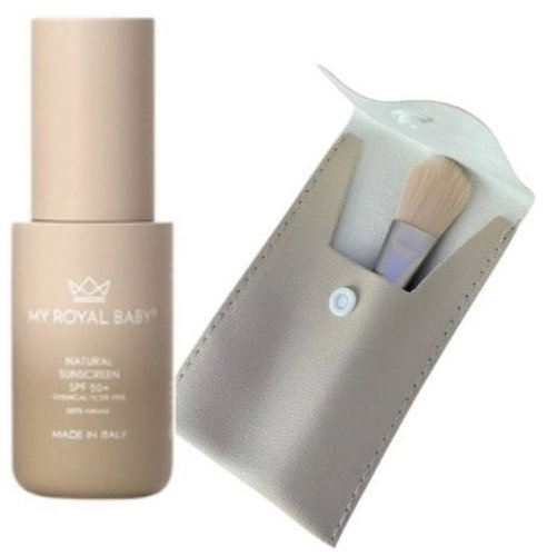 MyRoyalBaby Natural Sunscreen SPF 50+ 50 ml + brush with case - Children's Cosmetics - Main image