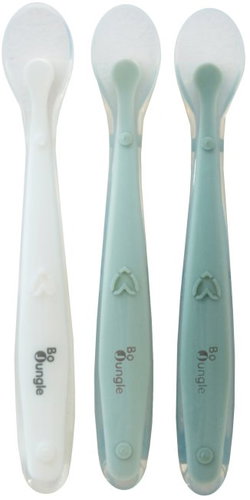 Bo Jungle Soft Dining Spoons SOFT White/Sage Green/Jade - Spoon set - Main image