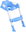 729100 Children's toilet seat with steps Koala, blue