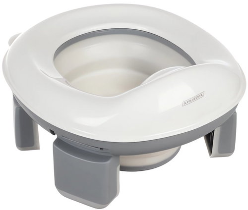Kruzzel 25510 Foldable potty 2 in 1, grey and white - Potty - Main image