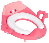 EcoToys PP104 Children's toilet seat with handles and soft cushion, pink - Children's toilet training seat