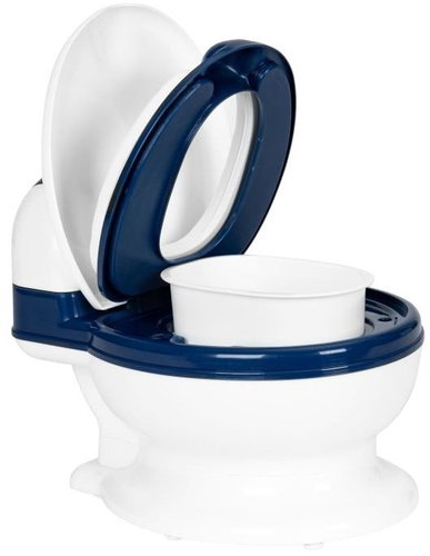 EcoToys HA-P05 Potty with removable toilet seat insert, closable, dark blue - Children's toilet training seat - Main image