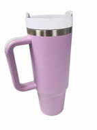 Leventi Nerezový vakuově izolovaný tumbler na kávu a studené nápoje, fialový 30 oz - Thermos