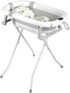 Ricokids RK-287 Folding Bath with Stand, Thermometer and Insert, White/Grey - Baby Bathtub