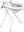 Folding Bath with Stand, Thermometer and Insert, White/Grey