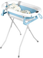 Ricokids RK-287 Foldable Bathtub with Stand, Thermometer and Insert, White/Blue - Baby Bathtub