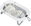 Bathtub with Thermometer and Insert, White/Grey