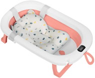Ricokids RK-287 Skládací vanička s teploměrem a vložkou, bílo-růžová - Baby Bathtub