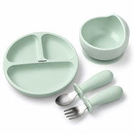 BabyOno Miska, talířek a dětské příbory, startovací sada, mátová - Children's Dining Set