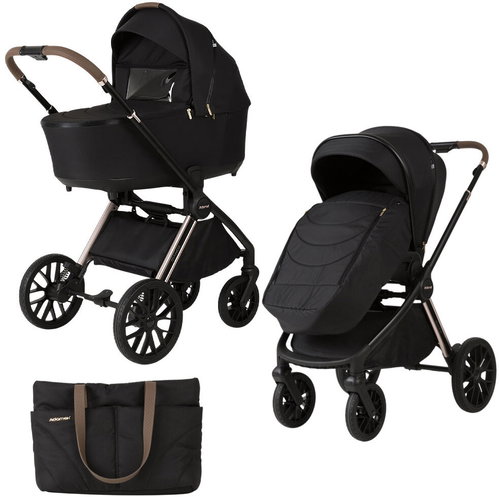 Adamex Kočárek kombinovaný Bianco 14 Champagne Carbon - Baby Buggy - Main image