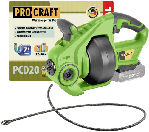 Procraft Aku čistič potrubí PCD20bb (bez baterie a nabíječky) - Drain Cleaner - Main image