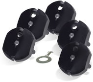 Solight Bezpečnostní zátka do zásuvky černá, sada 5 ks + 1 klíček - Child Safety Lock