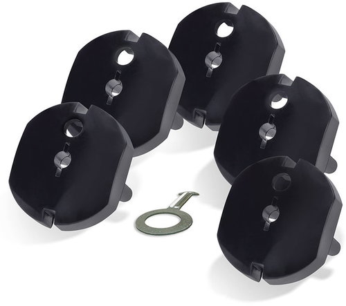 Solight Bezpečnostní zátka do zásuvky černá, sada 5 ks + 1 klíček - Child Safety Lock - Main image