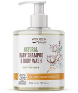 Wooden Spoon 2-in-1 Shower Gel & Hair Shampoo Cotton Kiss 300ml - Children's Shower Gel