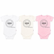 Baby Nellys Komplet body Made with love GIRL 3 ks, vel. 74 - Clothes Set