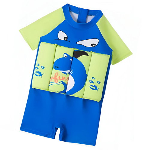 Excellent Children's swimming costume with floats, blue/lime green, size 100 - Shark Main image Excellent Children's swimming costume with floats, blue/lime green, size 100 - Shark - Baby Swimwear - Main image