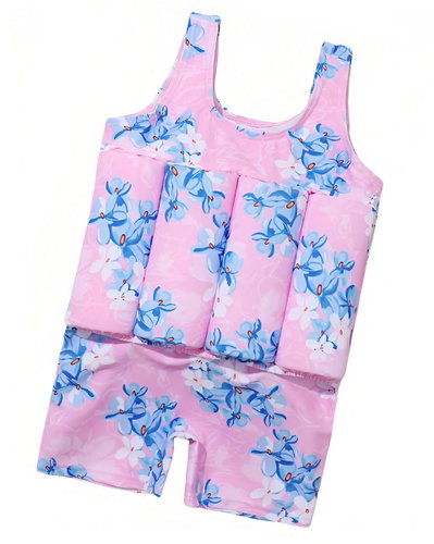 Excellent Dětské plavky vel. 120 - Modré květy - Baby Swimwear - Main image