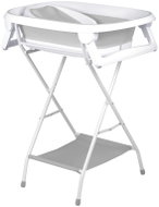 Nukido NK-279 Foldable baby bath with stand and thermometer, white and grey - Baby Bathtub