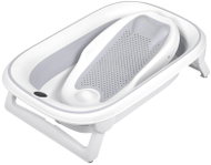 Nukido NK-279 Foldable baby bath with thermometer and insert, white and grey - Baby Bathtub