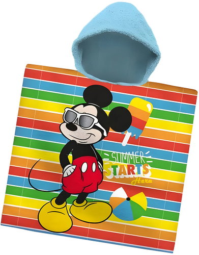 Disney Pončo 60 × 120 cm Mickey - Children's Bath Towel - Main image