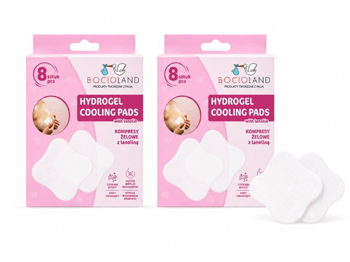 Bocioland Hydrogel nursing pads with lanolin 2× 8pcs Main image Bocioland Hydrogel nursing pads with lanolin 2× 8pcs - Nipple Protectors - Main image